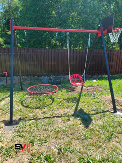 Монтаж уличных качелей Sv Sport