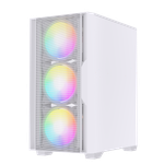 Корпус BaseTech eXtreme GFX-06, Без БП, mATX, белый, 4xFRGB FAN, 2xUSB2, 1xUSB3, бок: закалённое стекло (BT-GFX-06W-MESH-4F-RGB)