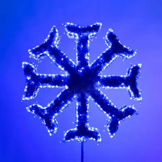 Макушка Снежинка Стандарт 100 см. для елей высотой от 6 до 12 м., синяя, Green Trees (sn-100blue)