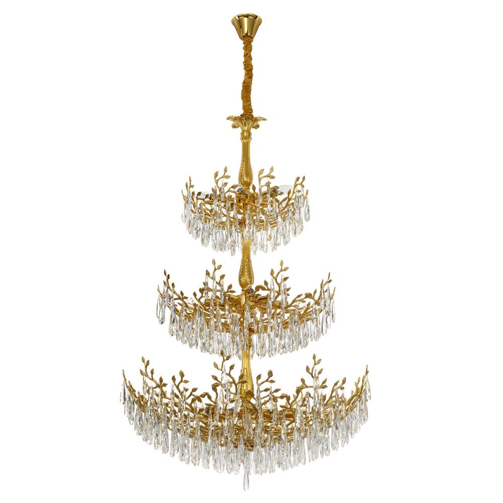 Citilux RITZ CL310262 Люстра хрустальная подвесная Золото