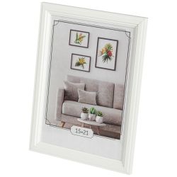 Фоторамка Image Art С22 МДФ универсальная 15х21 цвет белый вставка прозрачный пластик | Image Art