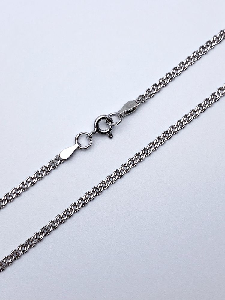 Цепь из серебра/Нонна граненая/Родий