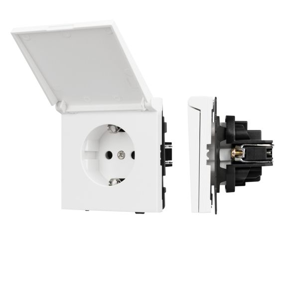 Механизм розетки влагозащищённый SCT-TENDO-MCP-PL-WH (230V, 16A) Arlight 054090