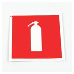 Знак пожарной безопасности "Огнетушитель", КОМПЛЕКТ 10 штук, 100х100 мм, пленка, F04