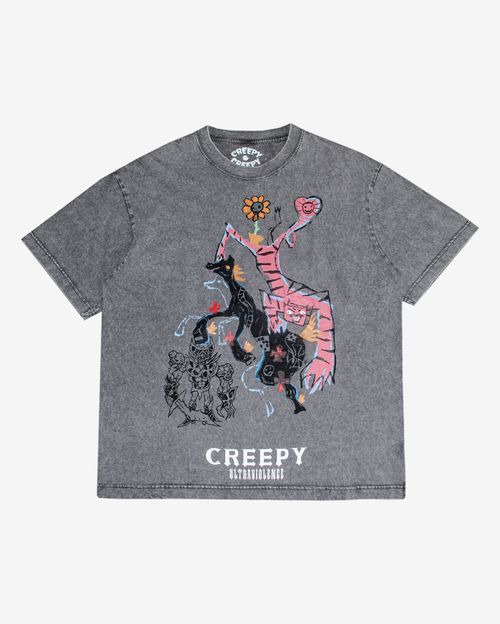 Футболка Creepy Clothing Лошадка серая