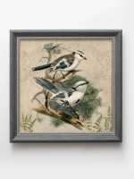 Картины на стену интерьерная на холсте 4 шт, 23*23 см