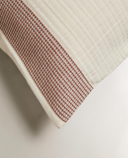 Zara Home наволочка декоративная из хлопка, терракотовый, в полоску, 40x40 см