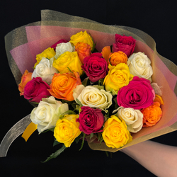 Букет из микса 25 кенийских роз