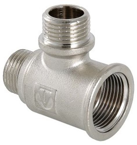 Тройник Valtec 3/4"х1/2"х1/2" ВР/НР/НР переходной латунный никелированный VTr.133.RN.050404