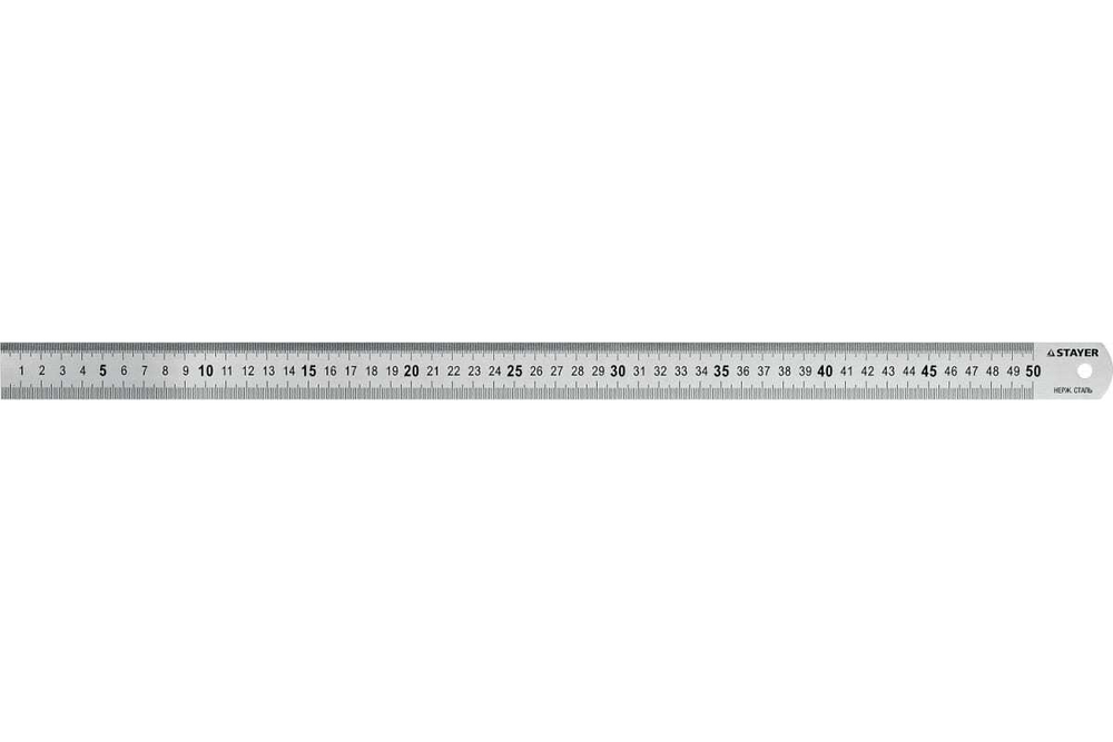 Нержавеющая линейка STAYER двухсторонняя, 0,5м 3427-050_z01