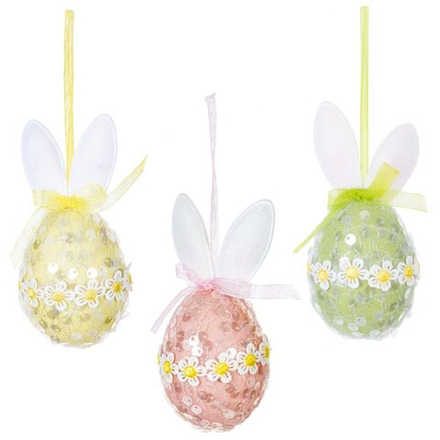 GAEM Изделие декоративное подвесное "Яйцо" (блок 12шт), L6 W6 H11 см, 2в.