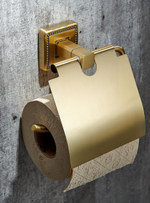 Держатель для туалетной бумаги с крышкой WONZON & WOGHAND ROMA, Бронза (WW-7226)