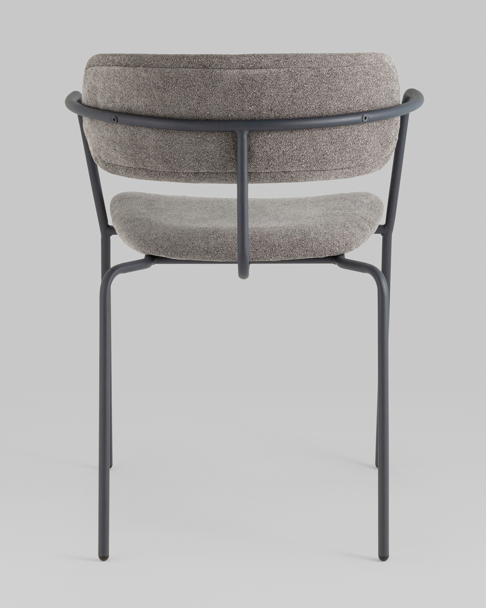 Стул Дженни букле темно-серый каркас антрацитово-серый муар