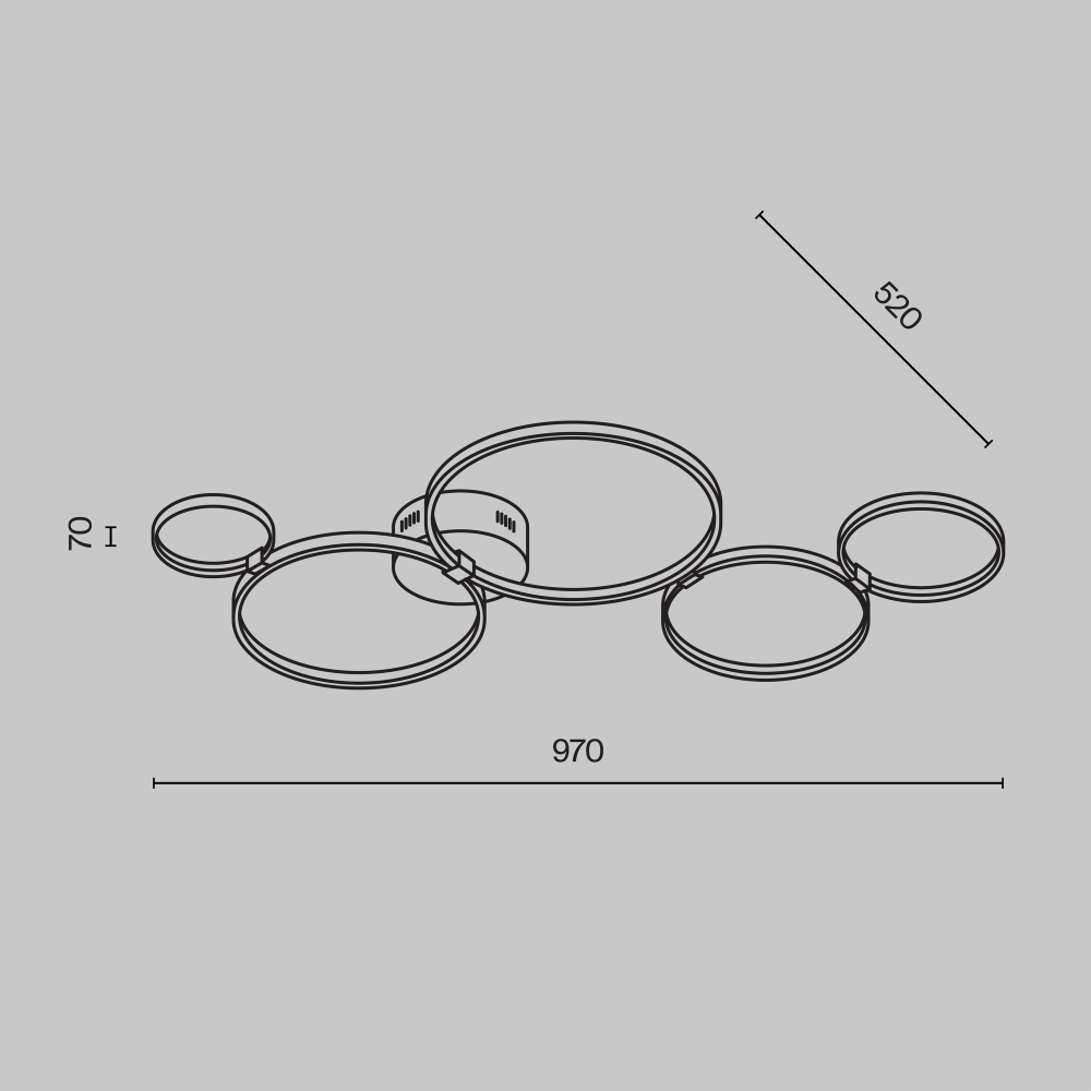 Потолочная светодиодная люстра Maytoni Olympia MOD448CL-L40WK