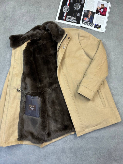 Кашемировое пальто Loro Piana с мехом