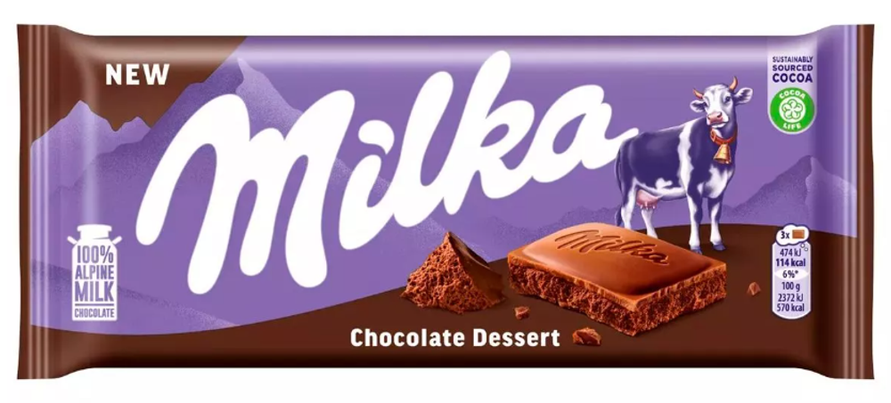 Шоколад Милка Milka Dessert Chocolate молочный 100г. (122руб./шт.) (22шт./кор.) (Европа) ООО ГЛОБАЛ