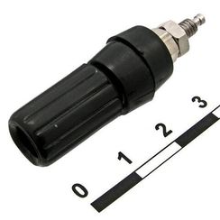 Разъём банан 10-0021 Zinc black