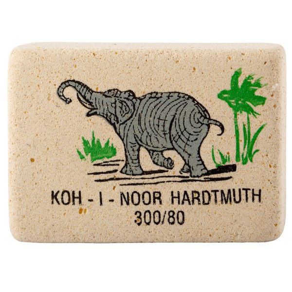Ластик KOH-I-NOOR ELEPHANT 300/80, 8х26х19мм, цветной