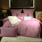 Комплект постельного белья Однотонный Сатин Премиум широкий кант OCPK021