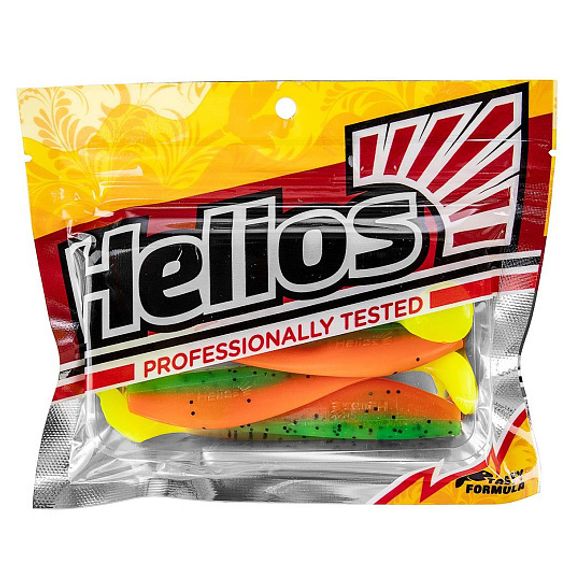 Виброхвост Zander 4&#39;/10,2см Pepper Green &amp; Orange LT 5шт. (HS-36-032) Helios