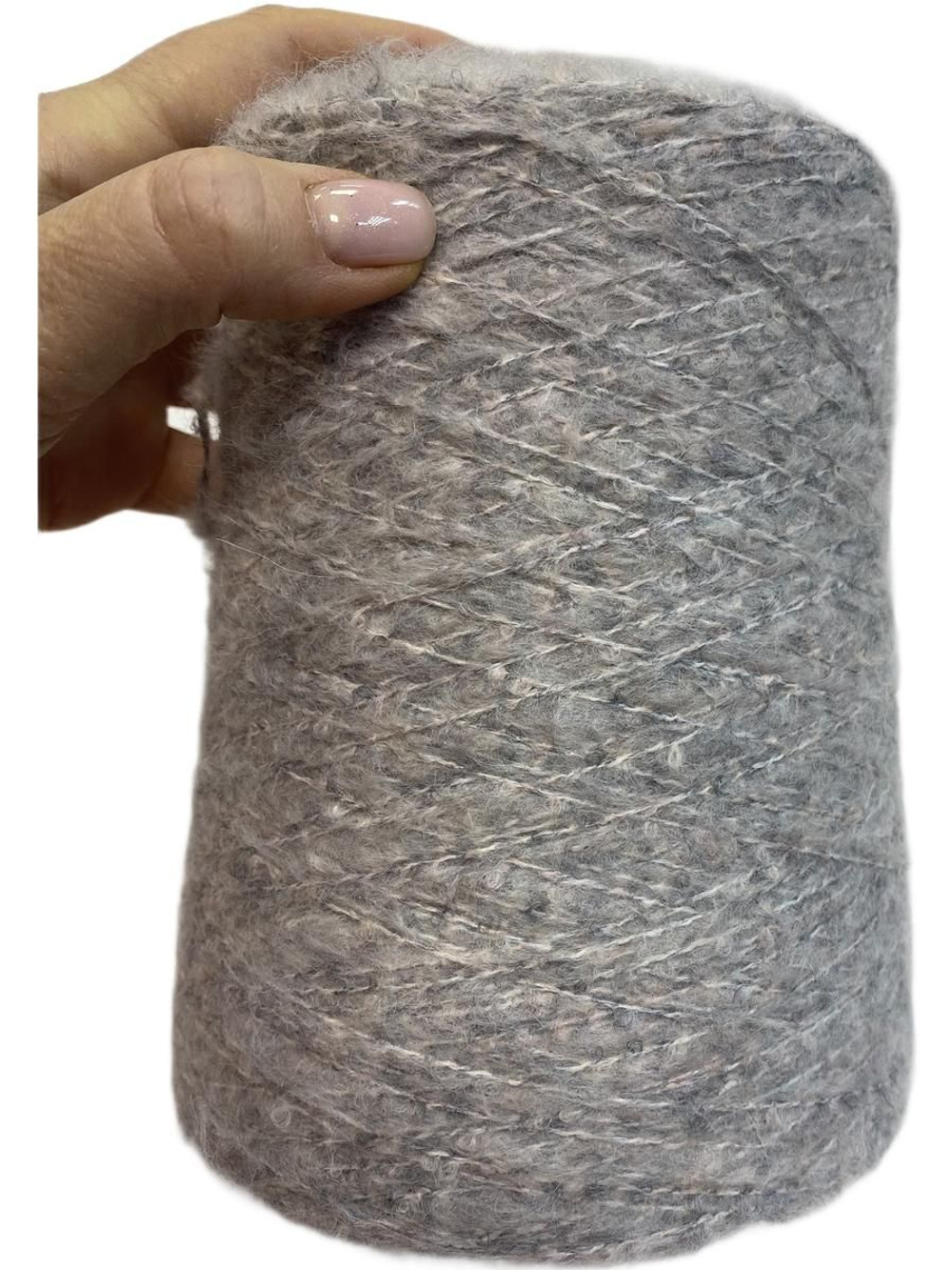 Пряжа на бобине (Италия) 36% хлопок 17% ангорка 13% меринос 34% п/а 100г-510м 345г