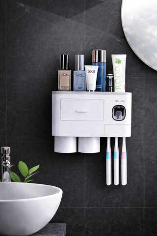 Дозатор для зубной пасты и держатель для щеток