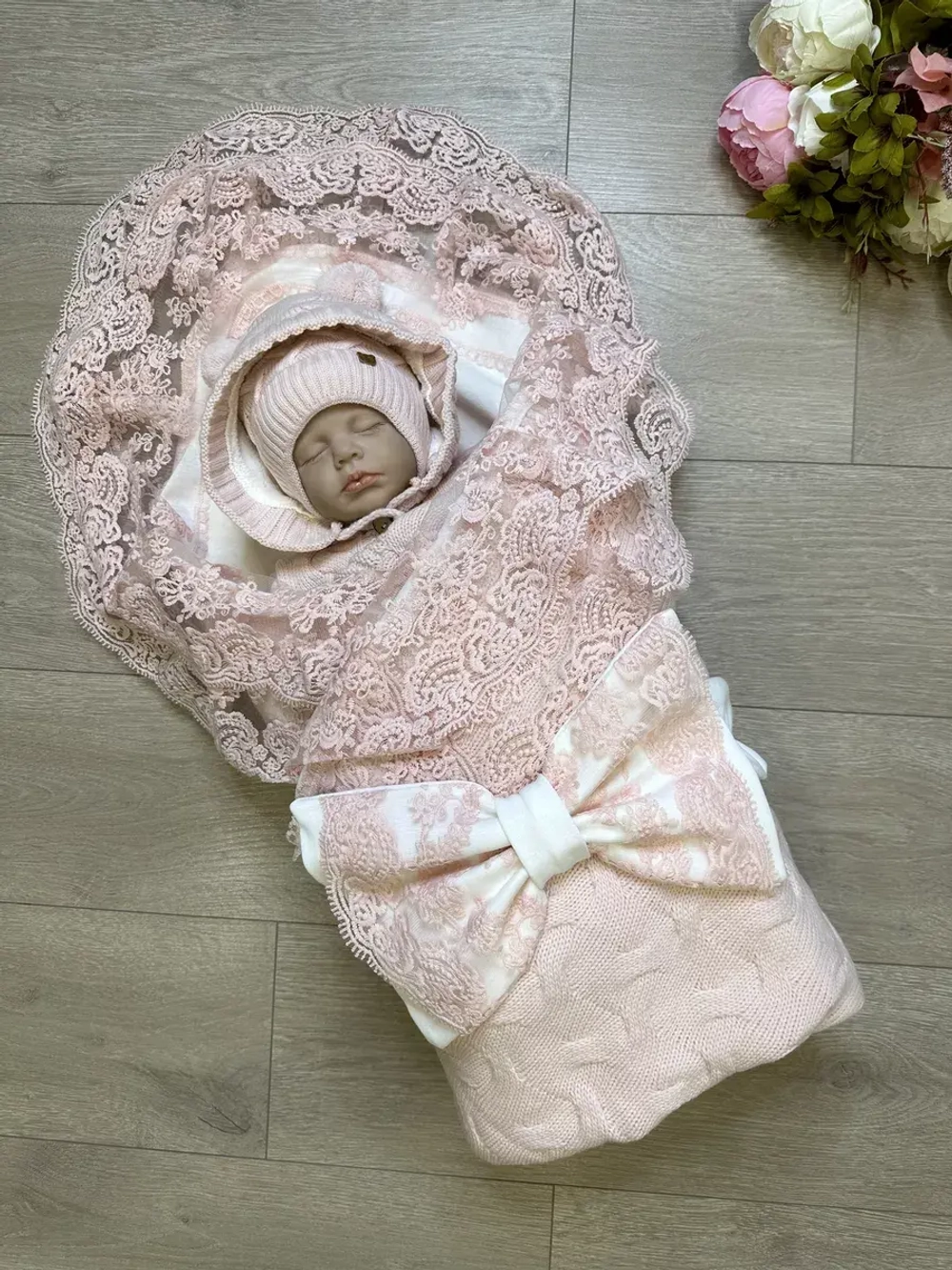 Конверт на выписку для новорожденных зимний