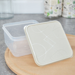 Контейнер для продуктов 0,7л квадратный Modena (светло-бежевый)