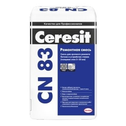 Смесь для ремонта и стяжки  Церезит CN83  25кг