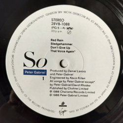 Винтажная виниловая пластинка LP Peter Gabriel So (Japan 1986) (Obi)