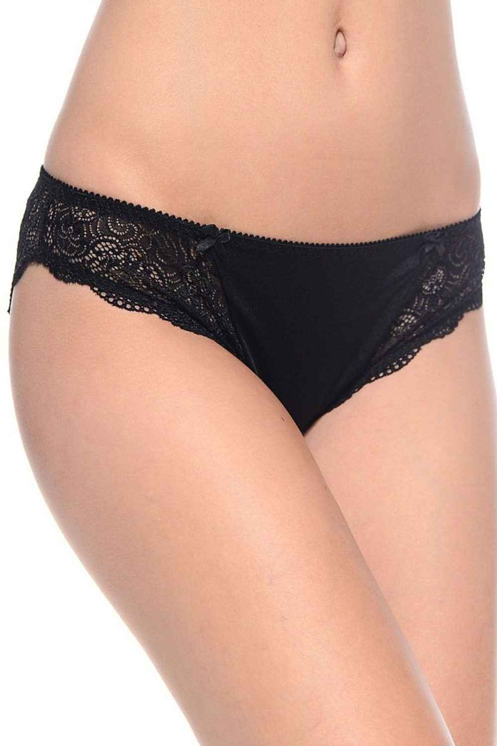 Кружевные трусики-слипы Elegance (Размер: 44) (Цвет: черный)