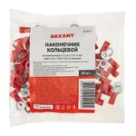 Наконечник кольцевой изолированный ø 4.3 мм 0.5-1.5 мм² (НКи 1.5-4/НКи 1,25-4) красный REXANT