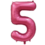 Шар фольгированный Цифра 5 105 см (Бургундия)