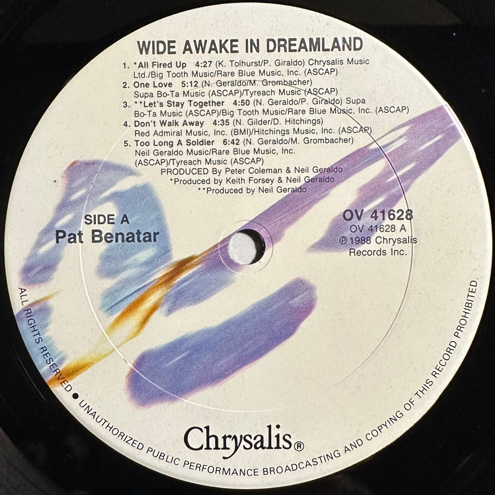 Pat Benatar - Wide Awake In Dreamland (США 1988г.)