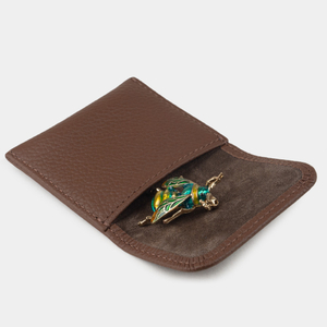 Кофр для украшений Small из кожи теленка, цвета шоколад