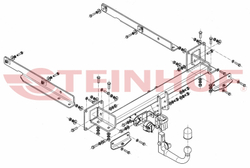 Фаркоп Steinhof M-143 для Mercedes Mercedes GL-Class x166 2012-2016, Mercedes GLS-Class x166 2016-2019, Mercedes GL-Class x164 2006-2012(паспорт и сертификат в комплекте)(без электрики)