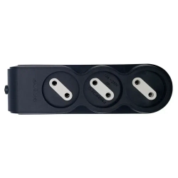 Колодка 3-местн. б/з черная