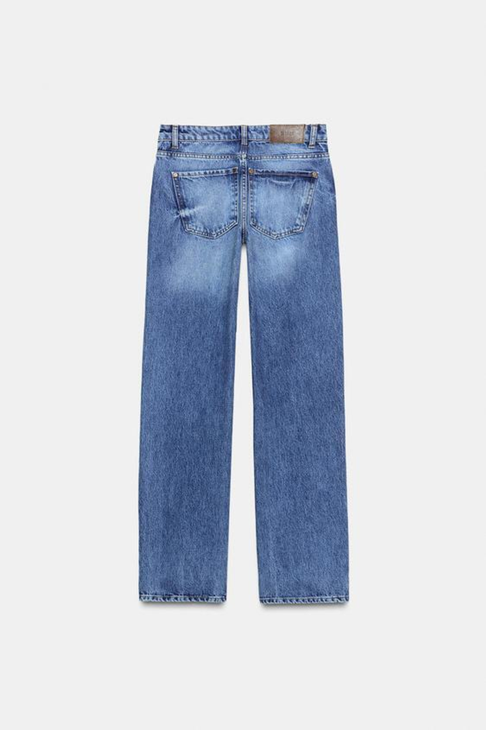 ZARA ДЖИНСЫ Z1975 ПРЯМОГО КРОЯ С НИЗКОЙ ПОСАДКОЙ, СИНИЙ