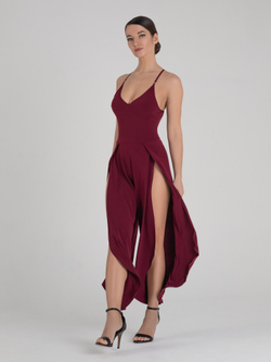 Lotus Unitard, Dark Red