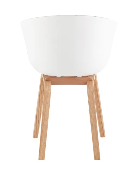 Стул Hey Soft, белый с серой обивкой