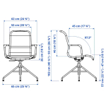 Вращающееся кресло с подлокотниками - IKEA STIGBYGEL /СТИГБЕЙГЕЛ ИКЕА, светло-коричневый/белый