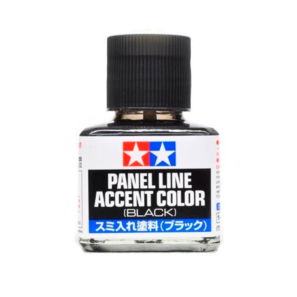 Краска для финальной отделки модели Tamiya, Accent Color, Черная (Black), смывка 40мл