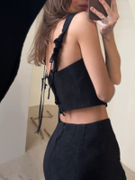 Топ из 100% шелка с барочным жемчугом