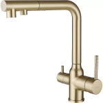 Смеситель для кухни Abber Emotion AF8814G золото матовое