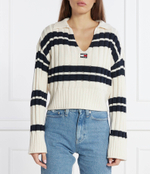 Свитер STRIPE EXT Tommy Jeans - экрю(DW0DW17321)