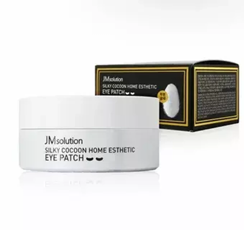Гидрогелевые патчи с протеинами шёлка JMsolution Silky Cocoon Home Esthetic Eye Patch