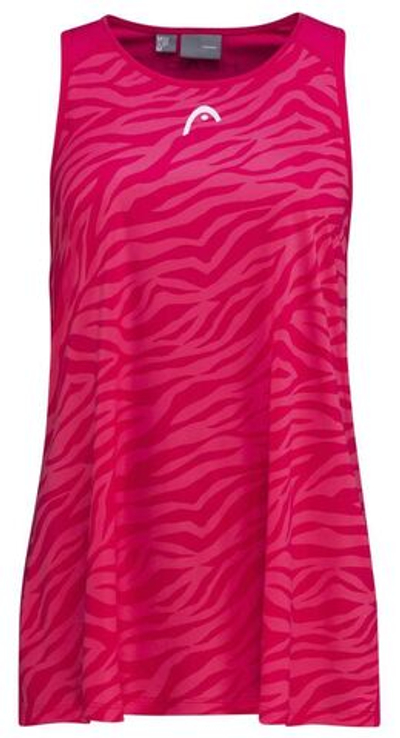 Футболка для девочки теннисная Head Agility Tank Top G - magenta/print vision