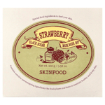 SKINFOOD, смываемая маска для лица с черным сахаром, с клубникой, 100 г (3,52 унции)