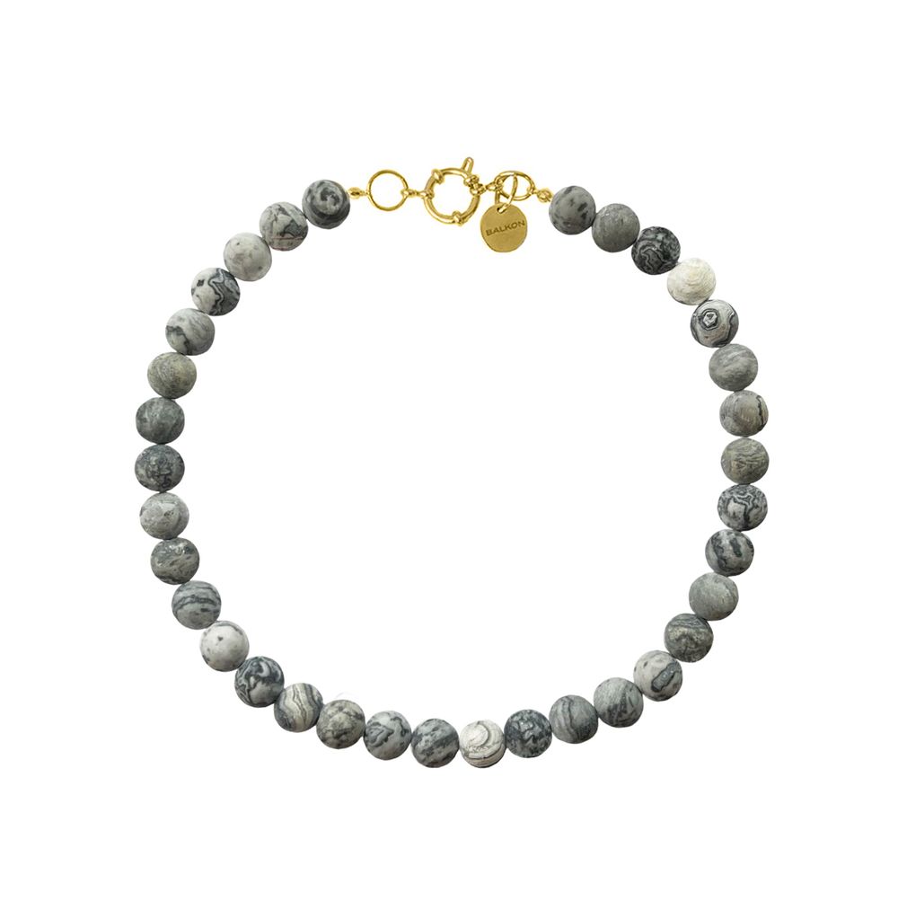 Колье Marble из бусин камня