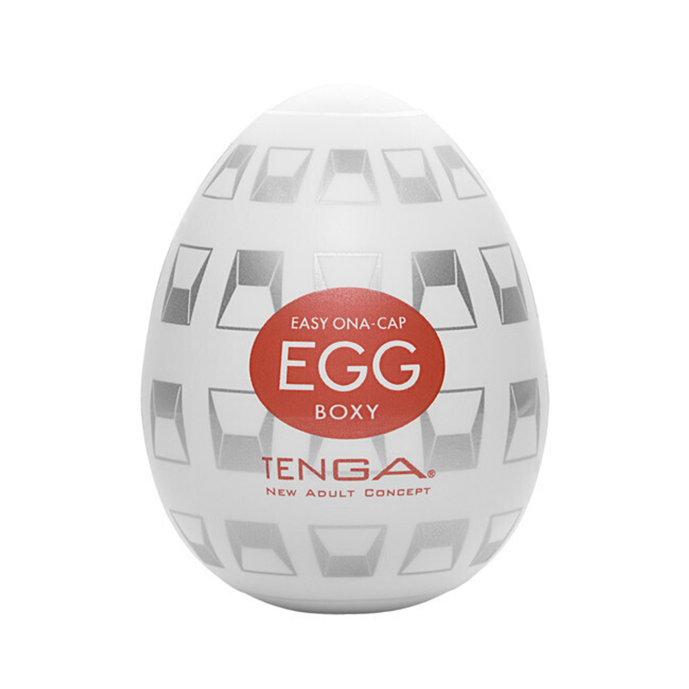 Супер эластичный мастурбатор в виде яйца BOXY (Цвет: белый)